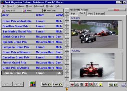 Organize formula1 races, drivers, diaries, web resources.